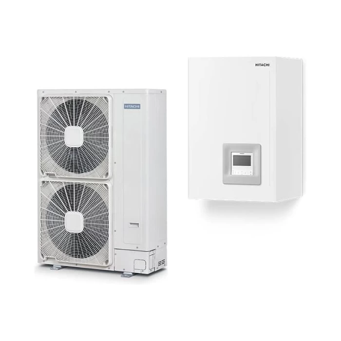 Термопомпа Hitachi Yutaki S RWM-4.0N1E/RAS-4WHNPE, 11.0 kW, отопление, охлаждане и БГВ1, Клас А+++