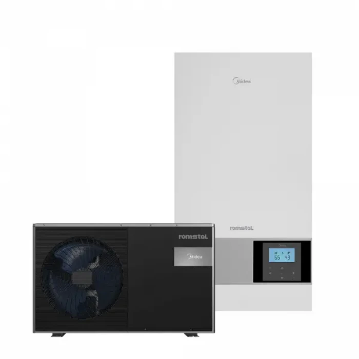 Термопомпа Midea Vision, 12kW 380V, Wi-Fi, Отопление, охлаждане и БГВ