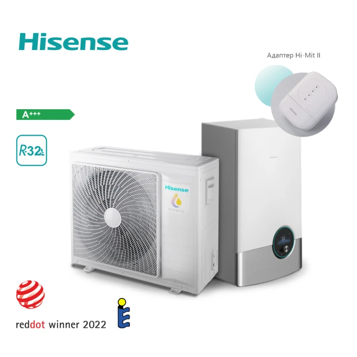 Термопомпа Hisense Hi-Therma R32, 12kW 400V, Wi-Fi, Клас А+++