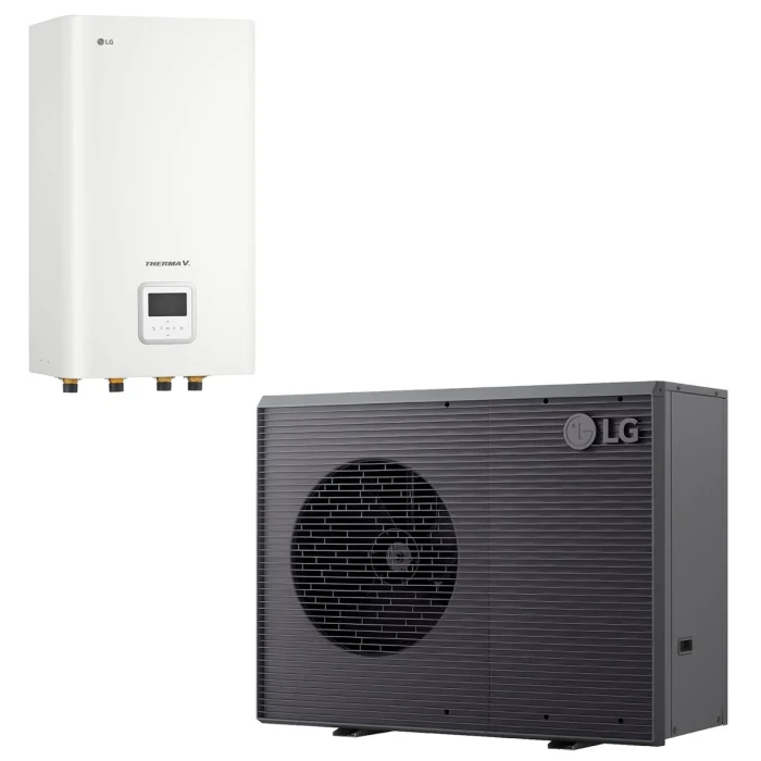 Термопомпа LG Therma V R290 Monobloc HM121HF.UB60 / HN1616HC.NK0, 12kW, Отопление, охлаждане и БГВ