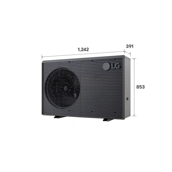 Термопомпа LG Therma V R32 Monobloc S II HM121MRS.UB40, 12 kW, Отопление, охлаждане и БГВ